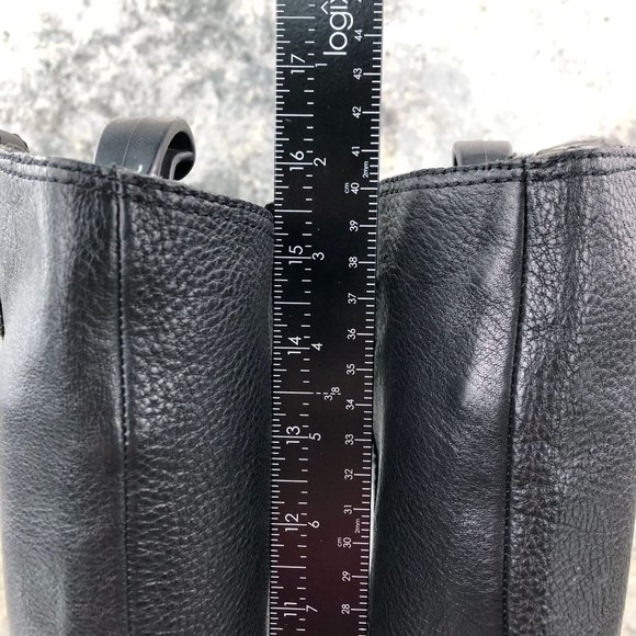 MADEWELL Women's 7.5 The Archive Black Pebbled Leather Knee High Riding Boots - Picture 8 of 16